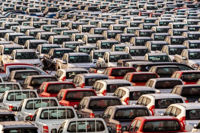 cars are ready to export from Japan